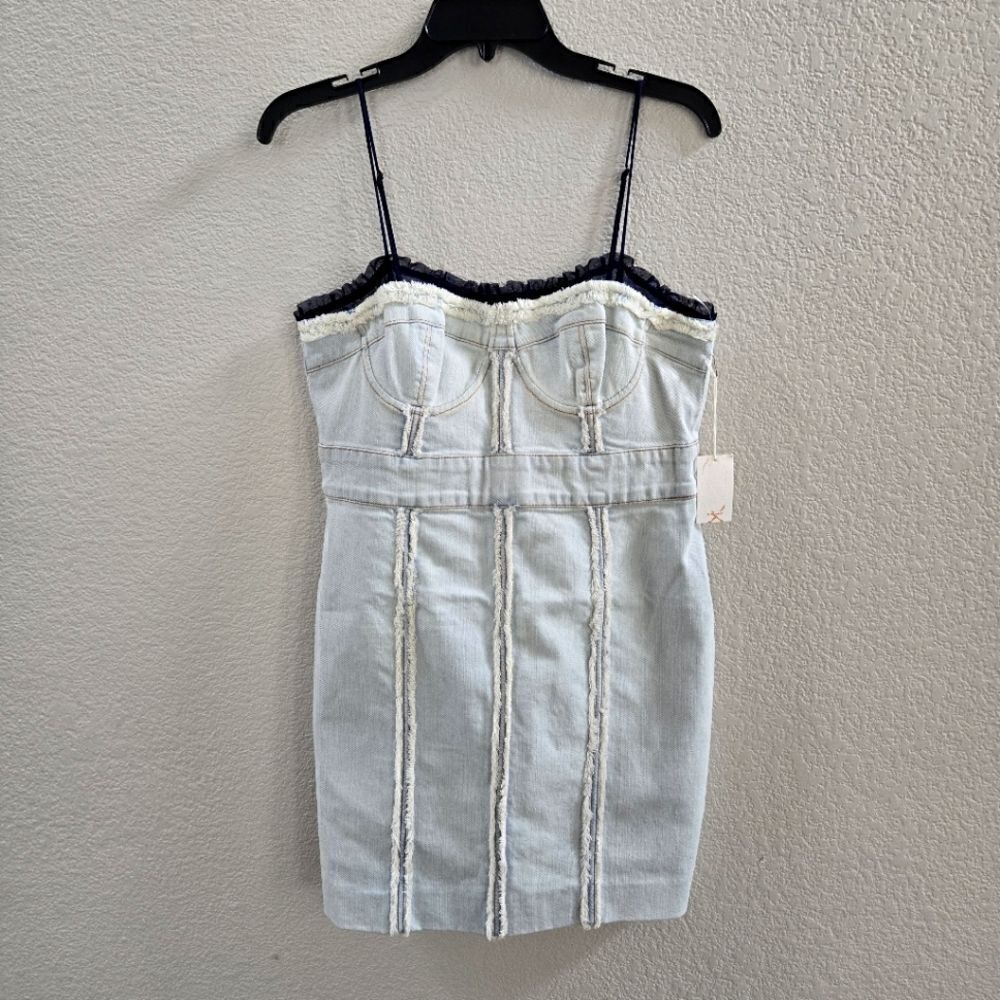 La Rok Bustier Denim Mini Dress size L
